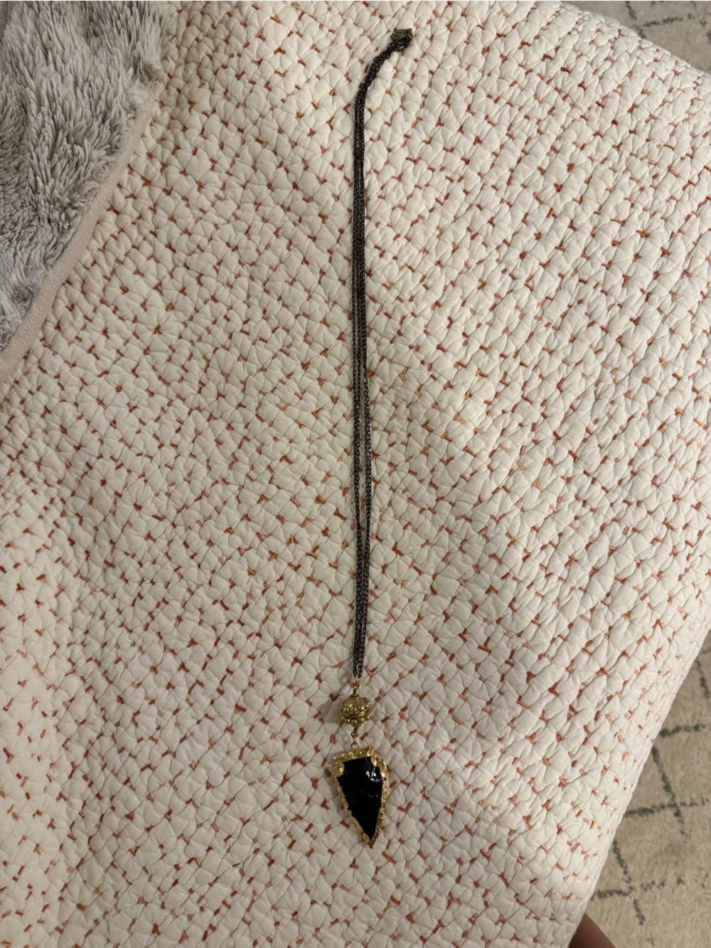 Black Arrowhead long necklace